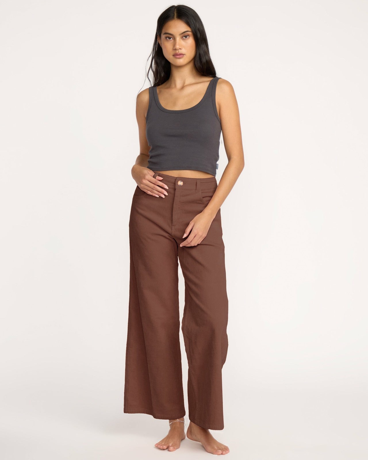 Free Fall High-Waist Cord Pants | Espresso Billabong