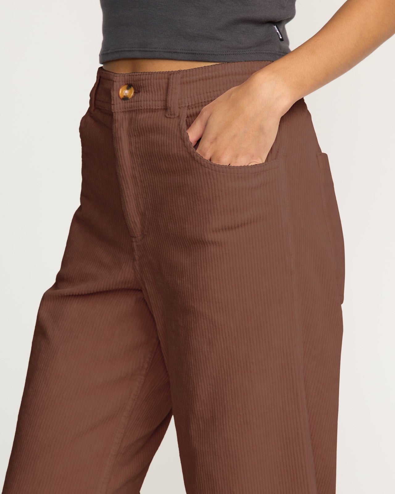 Free Fall High-Waist Cord Pants | Espresso Billabong
