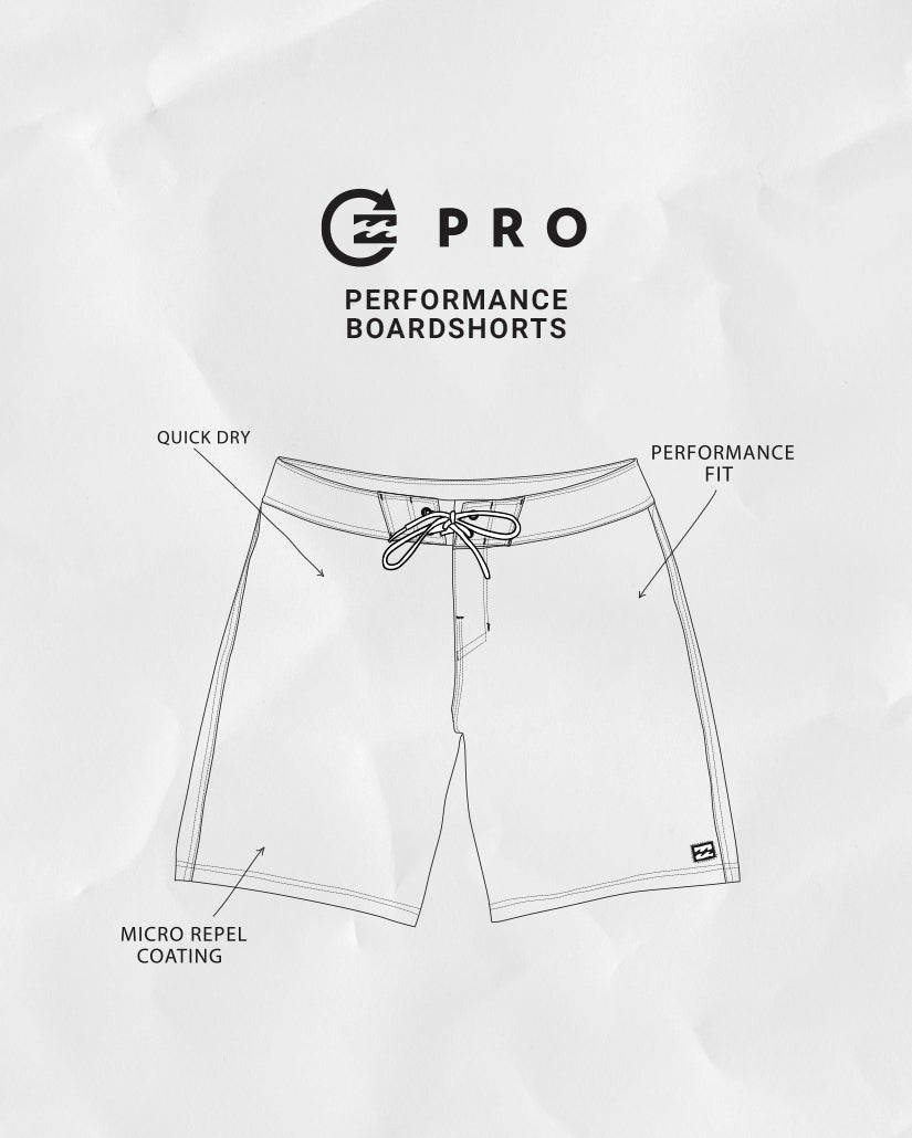 Elements Pro Performance 185" Boardshorts | Washed Blue Billabong